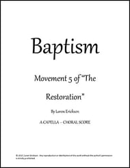 Baptism SATB choral sheet music cover Thumbnail